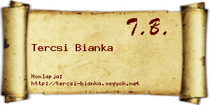 Tercsi Bianka névjegykártya