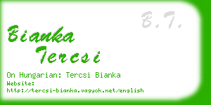 bianka tercsi business card